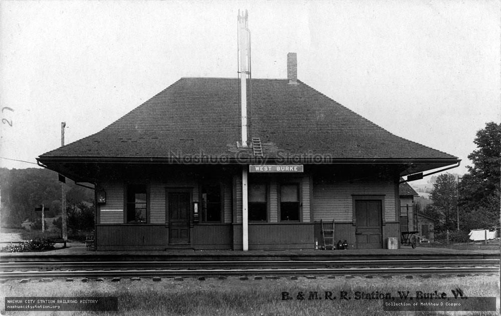 Postcard: Boston & Maine Railroad Station, West Burke, Vermont